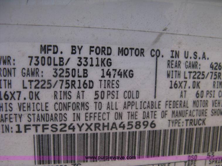 image for item D8329 1994 Ford Econoline E250 van