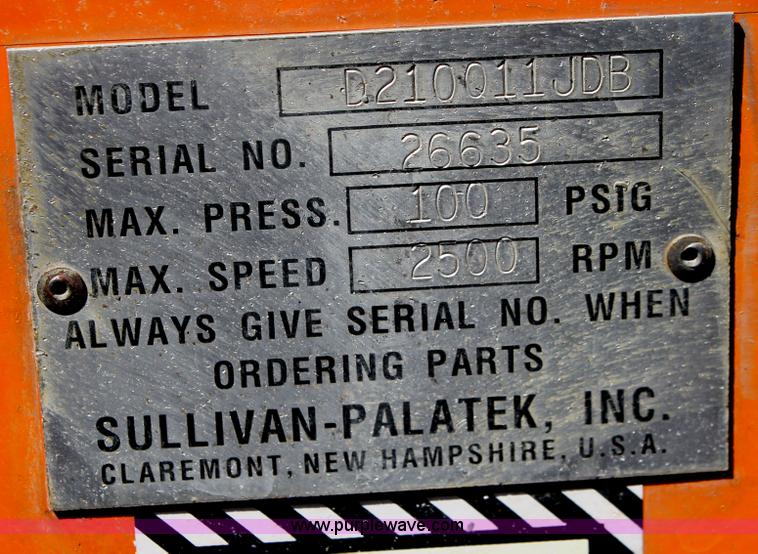 image for item F9128 2007 Sullivan-palatek D210 air compressor