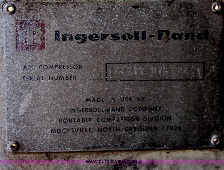 image for item F9133 Ingersoll Rand P175WD air compressor