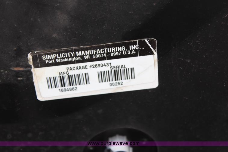 image for item G5454 Simplicity ZTR lawn mower