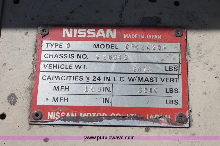 image for item H3595 Nissan 4000 forklift