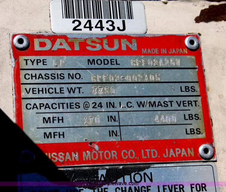 image for item H3596 Nissan Datsun 4000 forklift