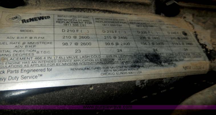 image for item D4790 1988 International F2554 barrel dump truck