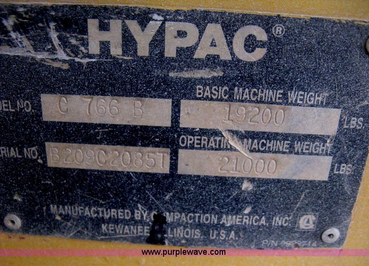 image for item E3314 1997 Hyster Hypac C766B articulated vibratory smooth drum roller