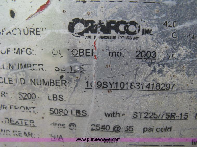 image for item E3400 2003 Crafco SS125 hot melter applicator