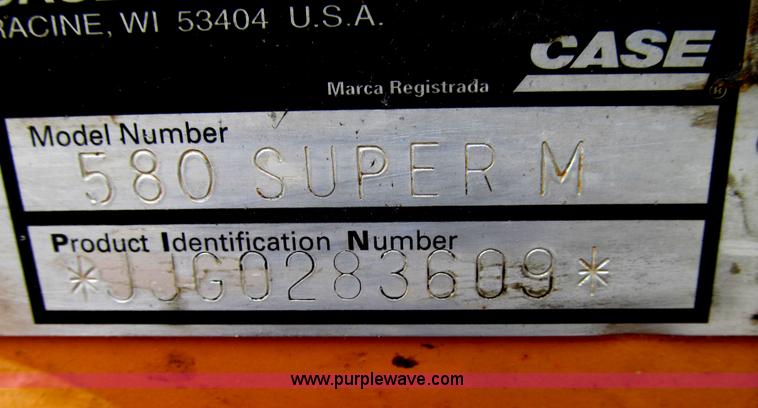image for item E3932 2002 Case 580 Super M backhoe