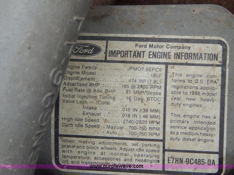 image for item F5040 1989 Ford F800 dump truck