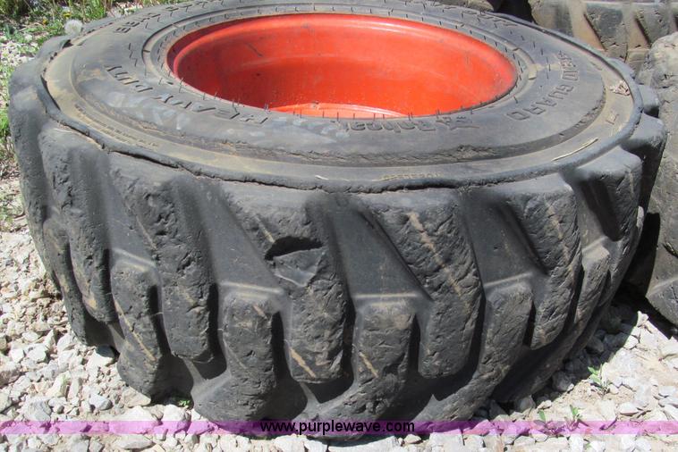 Bobcat skid steer foam filled wheels and tires Item F5052