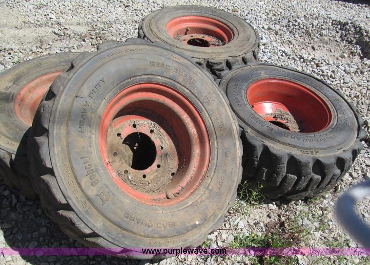 image for item F5052 Bobcat skid steer foam filled wheels and tires