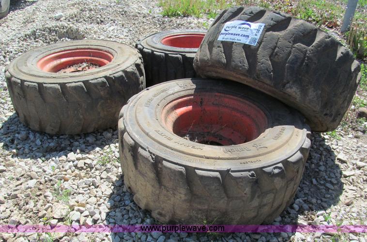 image for item F5052 Bobcat skid steer foam filled wheels and tires