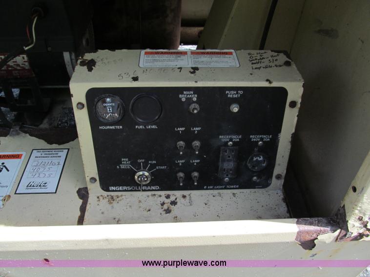 image for item F5054 1997 Ingersoll Rand L6-4MH light tower