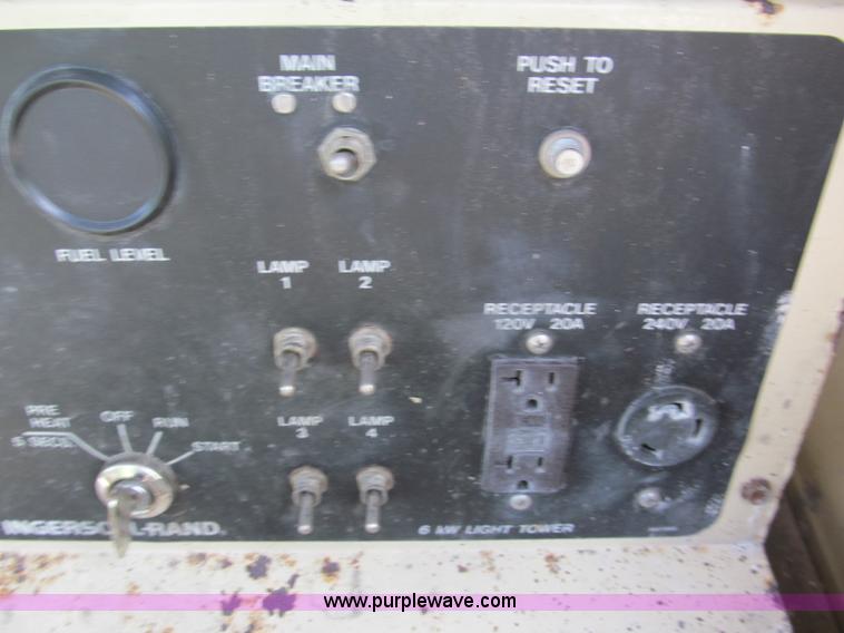 image for item F5054 1997 Ingersoll Rand L6-4MH light tower