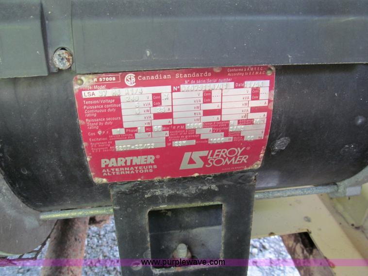 image for item F5054 1997 Ingersoll Rand L6-4MH light tower