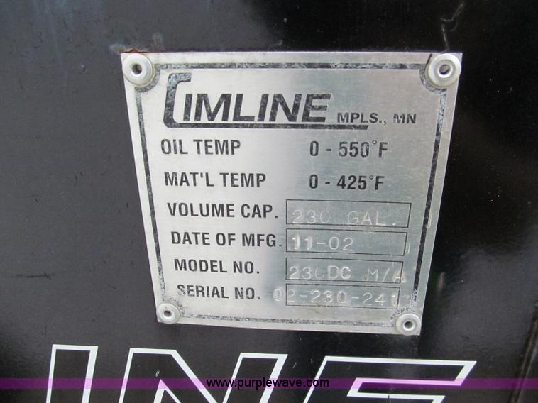 image for item F5061 2002 Cimline Magma 230 crack filler trailer