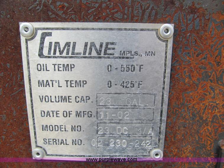 image for item F5062 2002 Cimline Magma 230 crack filler trailer