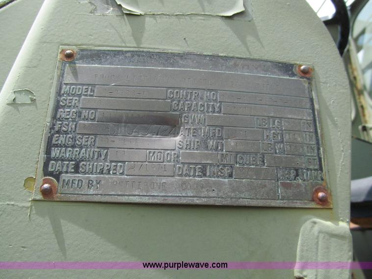 image for item F5063 Pettibone Rough Terrain military forklift