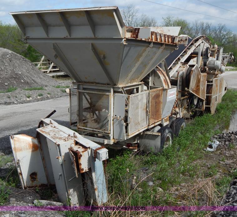 image for item G3197 Cedarapids portable roller bearing jaw rock crusher