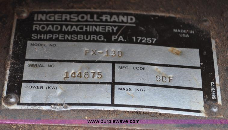 image for item G6028 Ingersoll Rand FX130 trench compactor