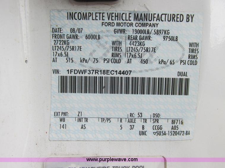 image for item A8533 2008 Ford F350  XL Super Duty service truck