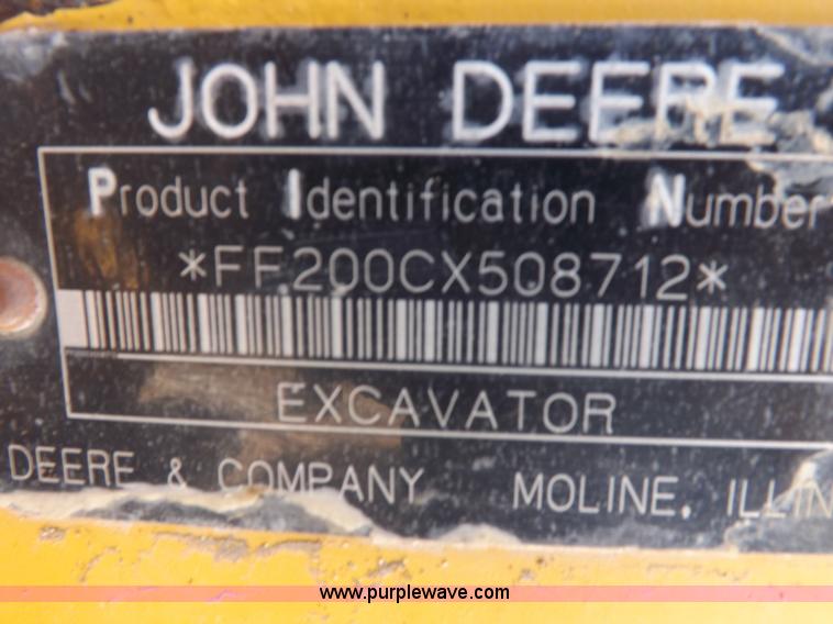 image for item H7023 2007 John Deere 200C LC excavator