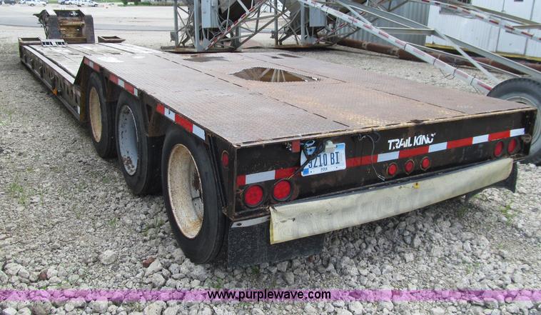 image for item D7370 1991 Trail King TK100HDG-493 triple axle lowboy trailer