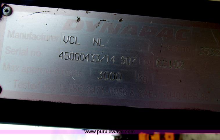 image for item D7372 1994 Dynapac CC102 Series 10 smooth drum vibratory roller