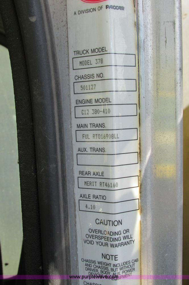 image for item E5138 2000 Peterbilt 378 quad axle dump truck