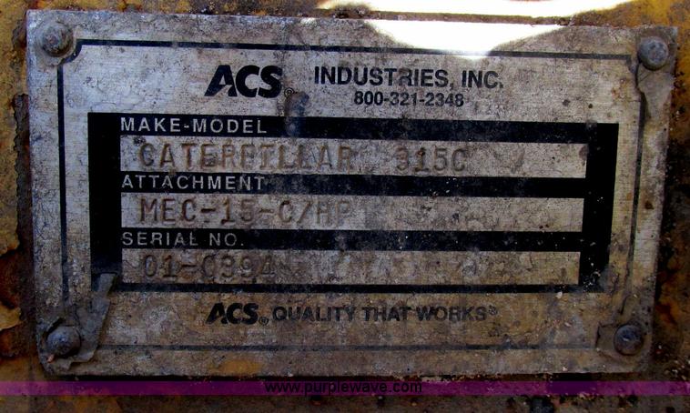 image for item E5139 2001 Caterpillar 315C excavator