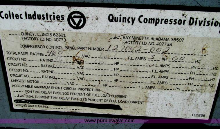 image for item E5152 Quincy QMA60ATA316 air compressor