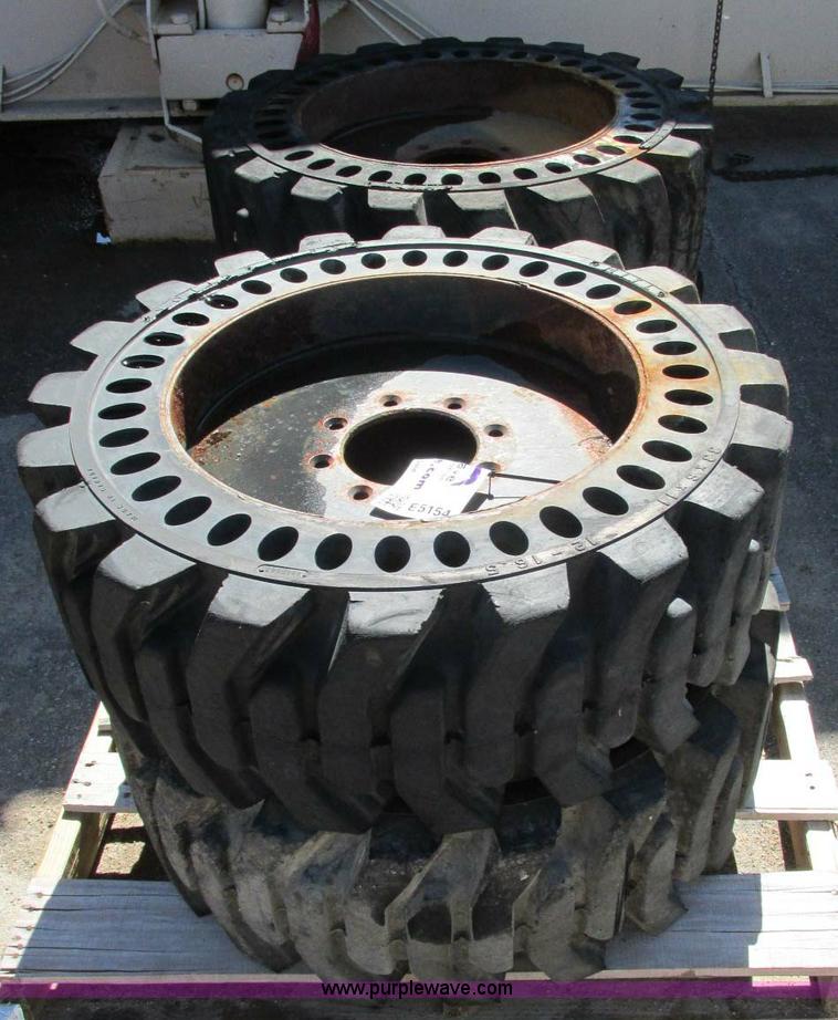 image for item E5154 (4) solid skid steer tires