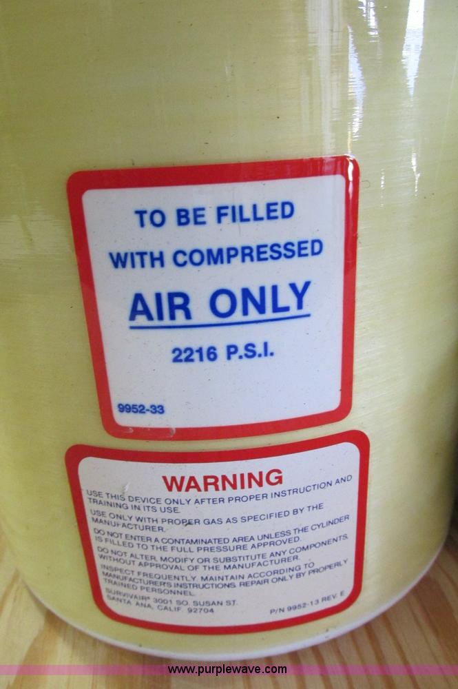image for item E5156 (11) Survivair XL-30 SCBA air packs