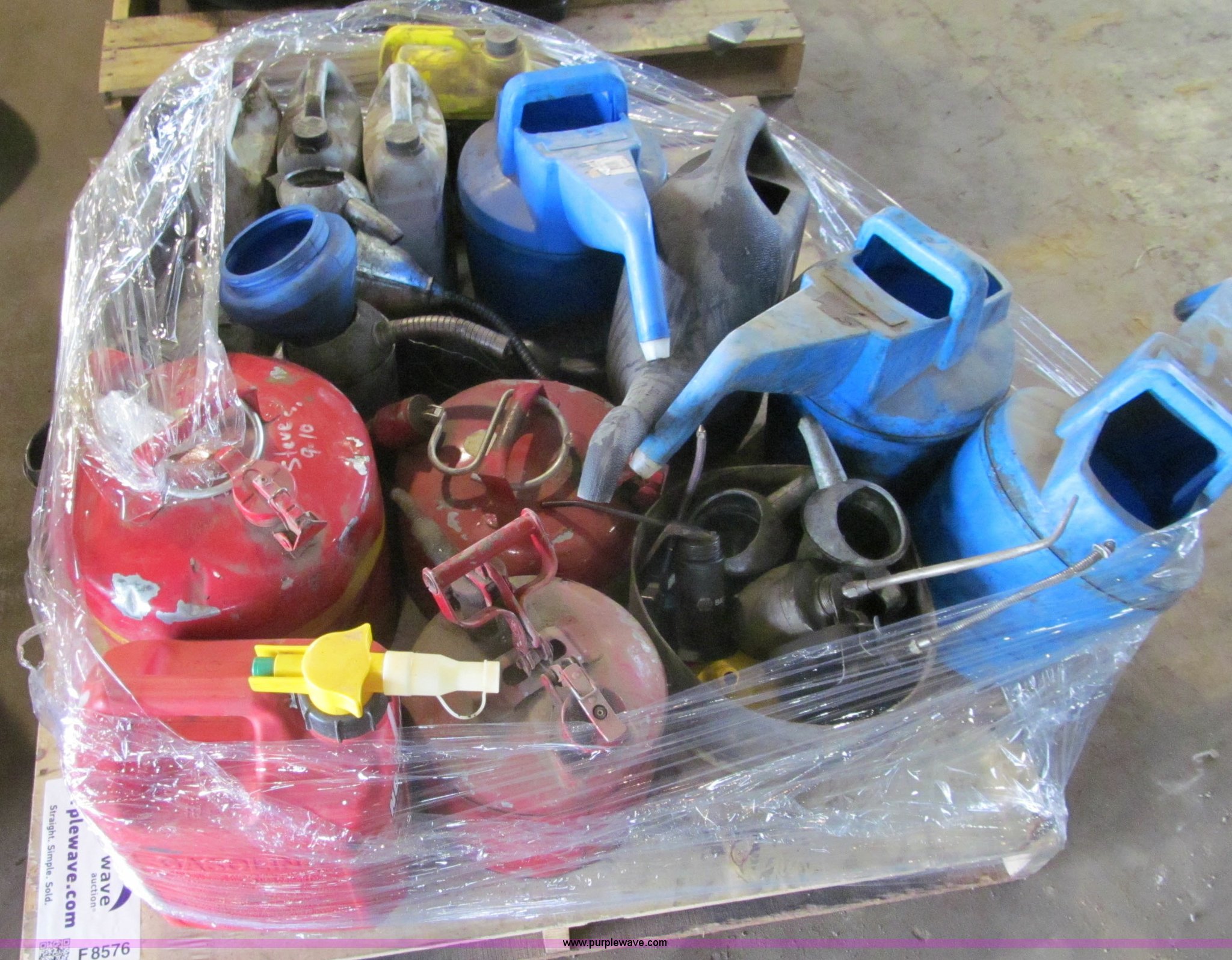 Fuel and lube containers in Winona, MN Item F8576 sold Purple Wave