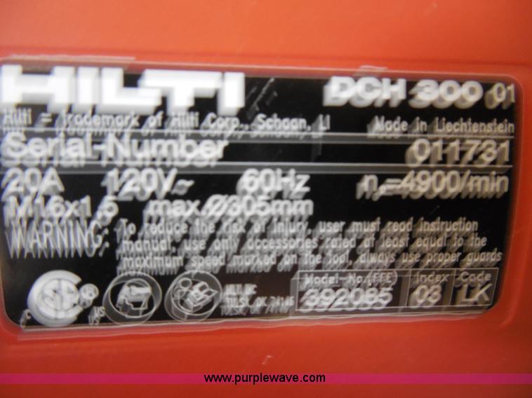 image for item AD9274 Hilti DCH-EX300 electric concrete saw