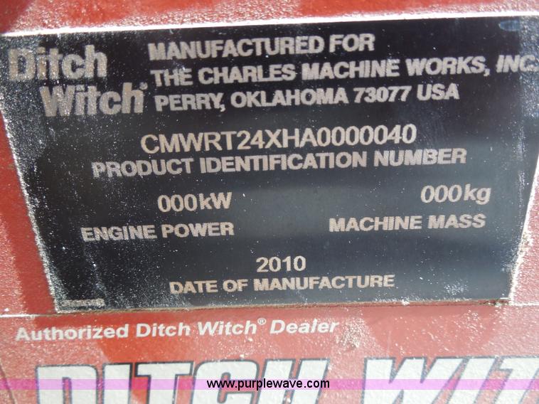 image for item AD9296 2010 Ditch Witch RT24 trencher
