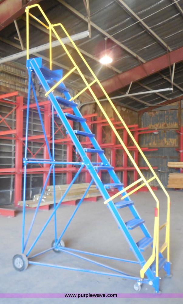 image for item H3126 Vestil steel rolling warehouse ladder