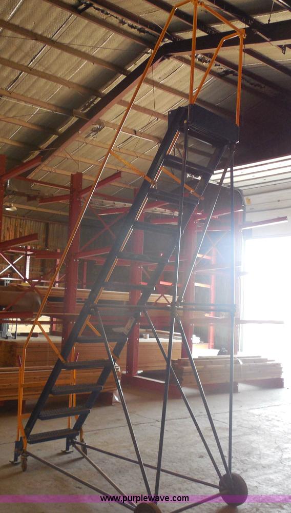 image for item H3126 Vestil steel rolling warehouse ladder