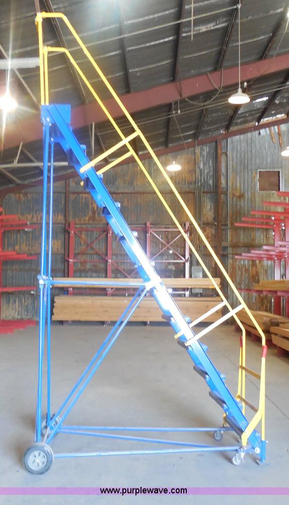 image for item H3126 Vestil steel rolling warehouse ladder
