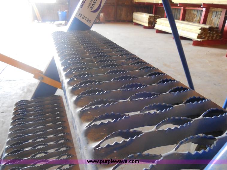 image for item H3126 Vestil steel rolling warehouse ladder