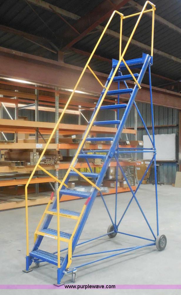 image for item H3131 Vestil steel rolling warehouse ladder