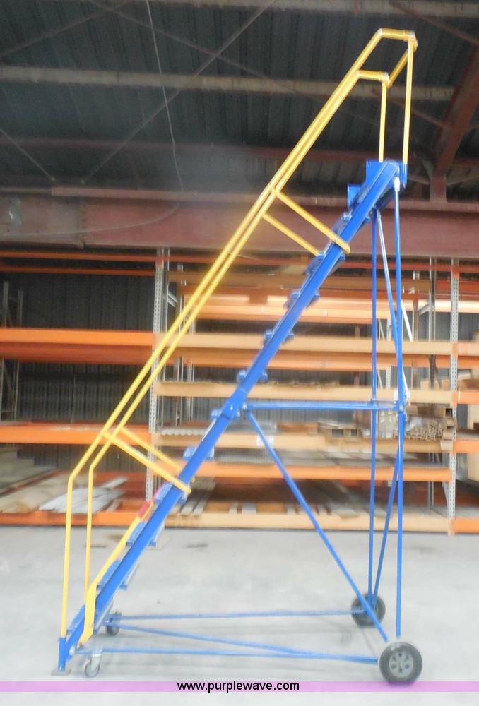 image for item H3131 Vestil steel rolling warehouse ladder