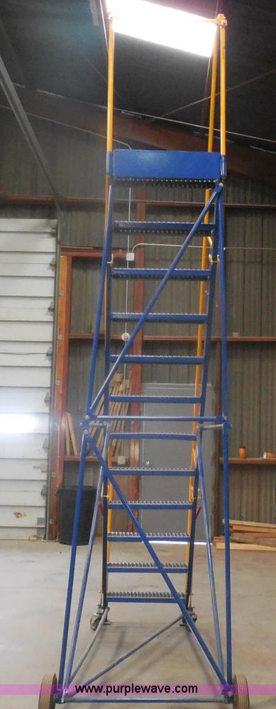 image for item H3131 Vestil steel rolling warehouse ladder