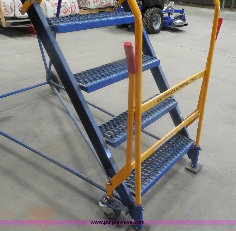 image for item H3131 Vestil steel rolling warehouse ladder