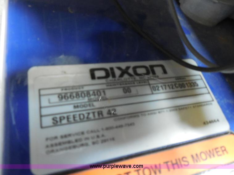 image for item H3134 Dixon Speed 42 ZTR lawn mower