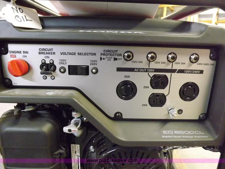 image for item H7104 Honda EG6500CL 6.5 kW generator