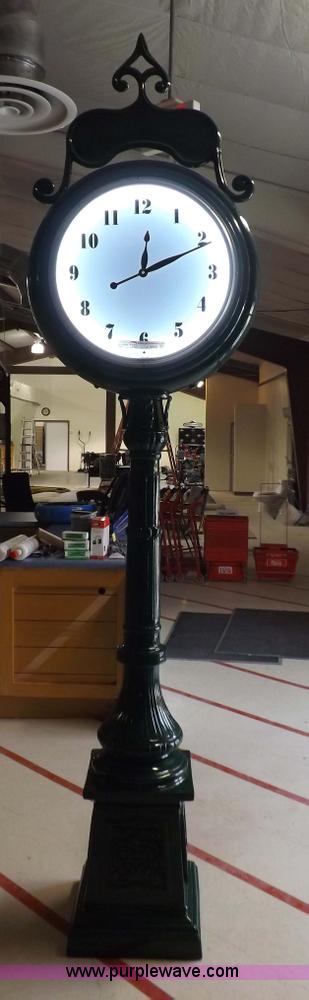 image for item J9200 Dual face cast iron clock