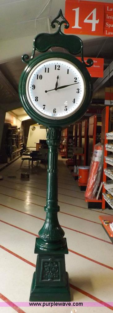 image for item J9200 Dual face cast iron clock