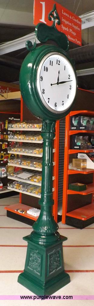 image for item J9200 Dual face cast iron clock