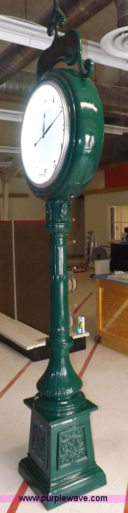 image for item J9200 Dual face cast iron clock