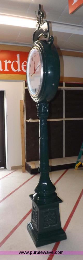 image for item J9200 Dual face cast iron clock