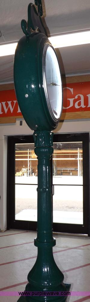 image for item J9200 Dual face cast iron clock